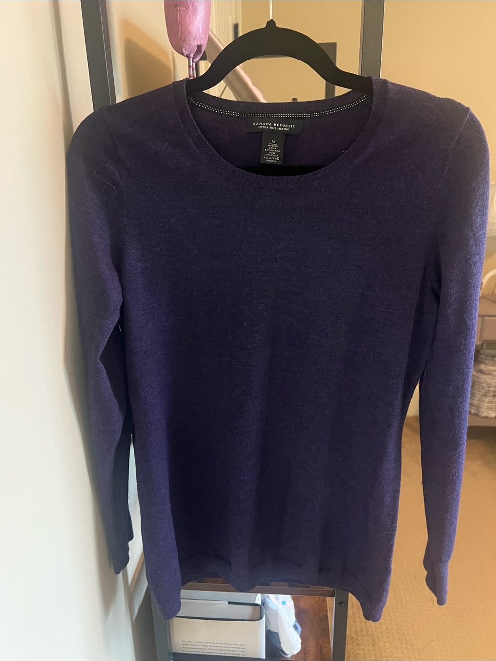Banana Republic Deep Purple wool Crewneck Sweater